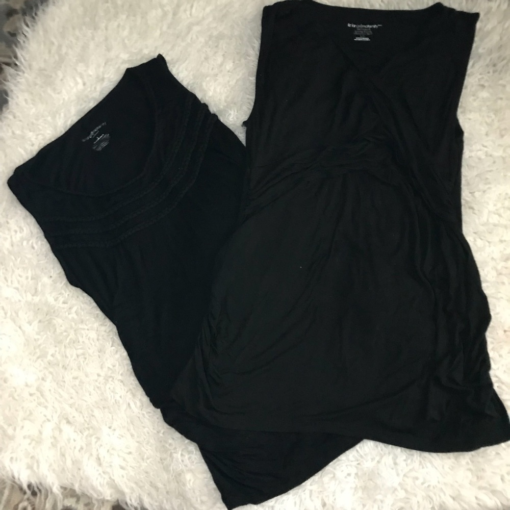 Two Liz Lange Target Maternity Shirts
